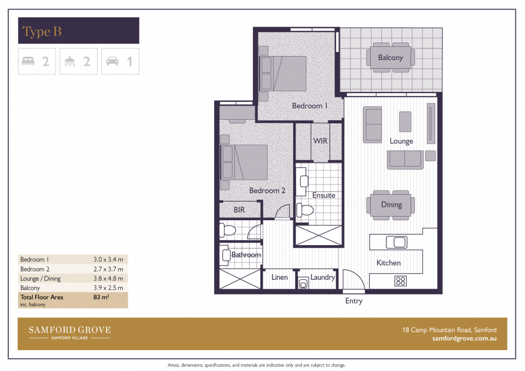 Type B Floorplan Samford Grove Retirement Village Retirement